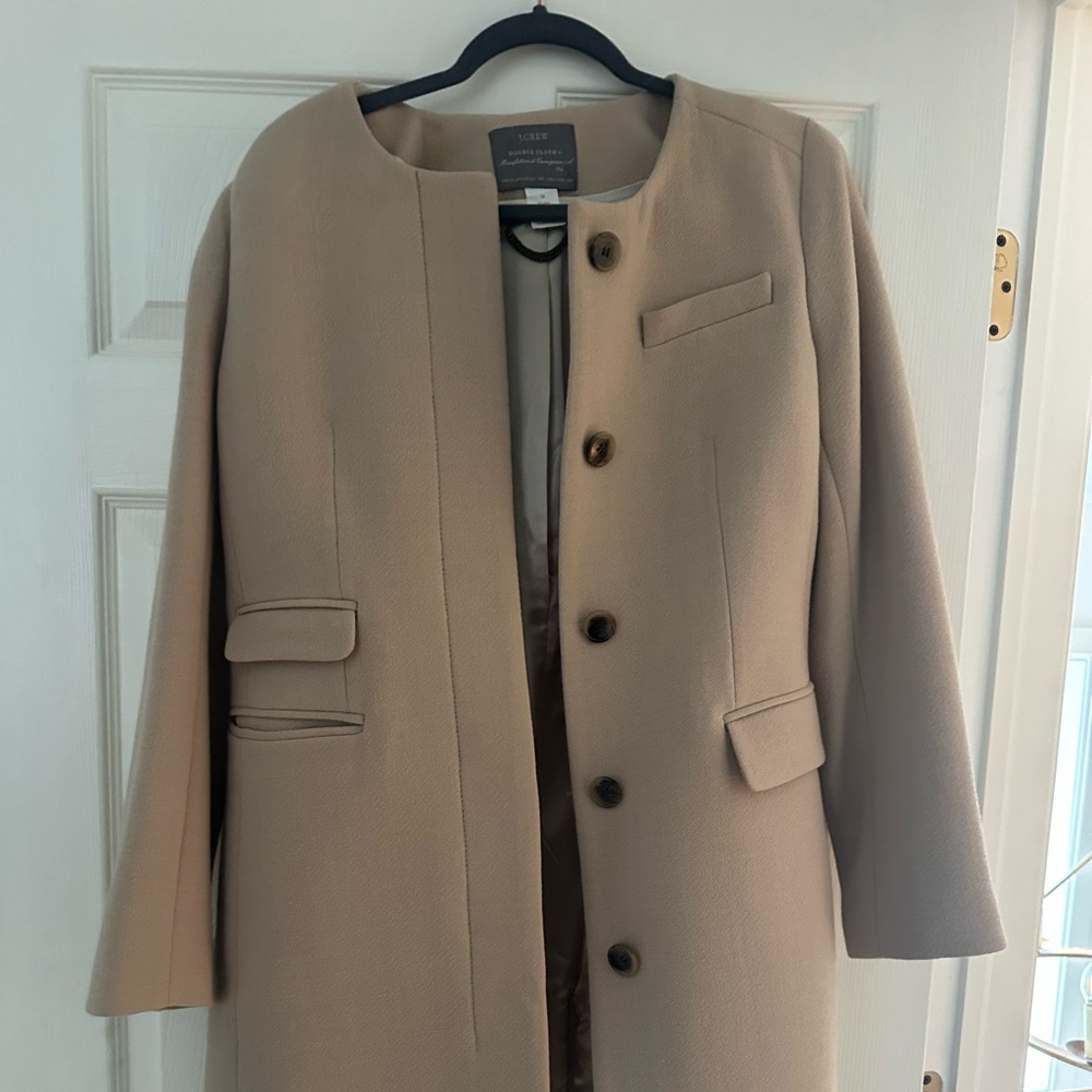 Taupe Lady Day Coat J. Crew Size 10
